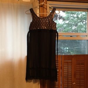 Justice girls size 14 black and pink dress